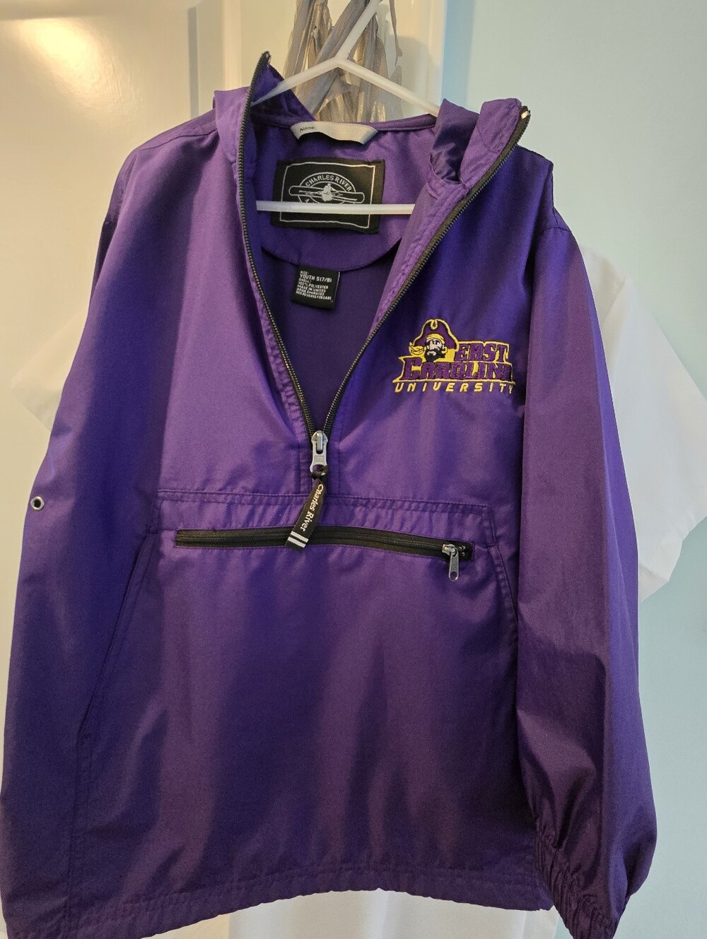 Charles River Polyester Pullover Lightweight Youth Jacket.
